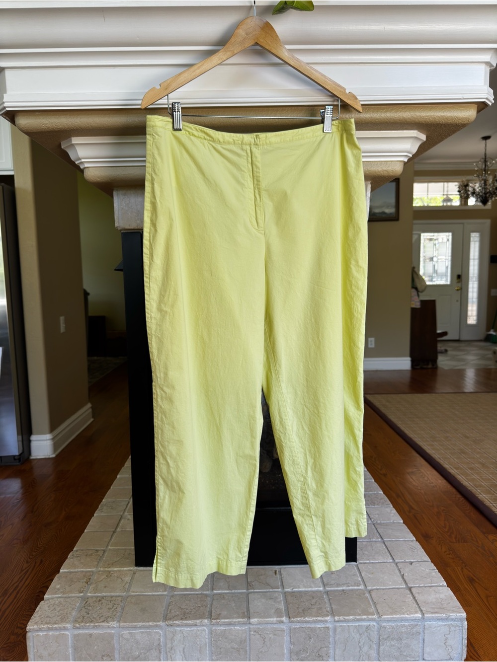Eileen Fisher Yellow Cropped Capri Pants eurosummer Quiet Luxury Minimalist